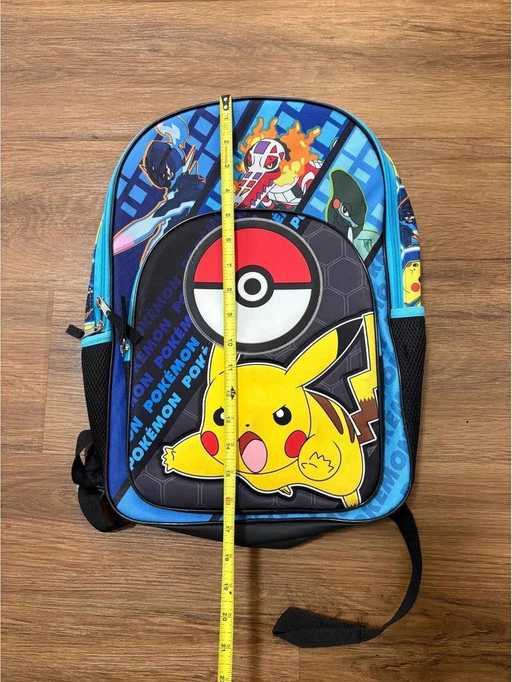 Pokémon Pikachu Kids Backpack Blue Poké Ball Character School Book Bag